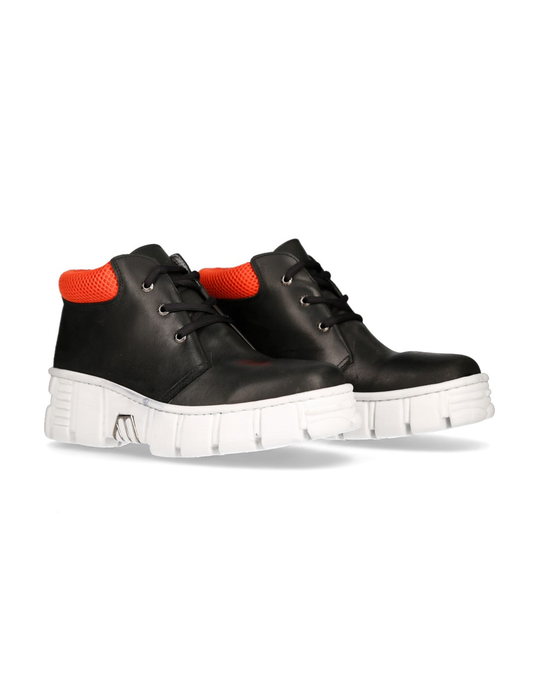 new rock ANKLE BOOT BLACK TOWER WITH LACES M-WALL011-C1