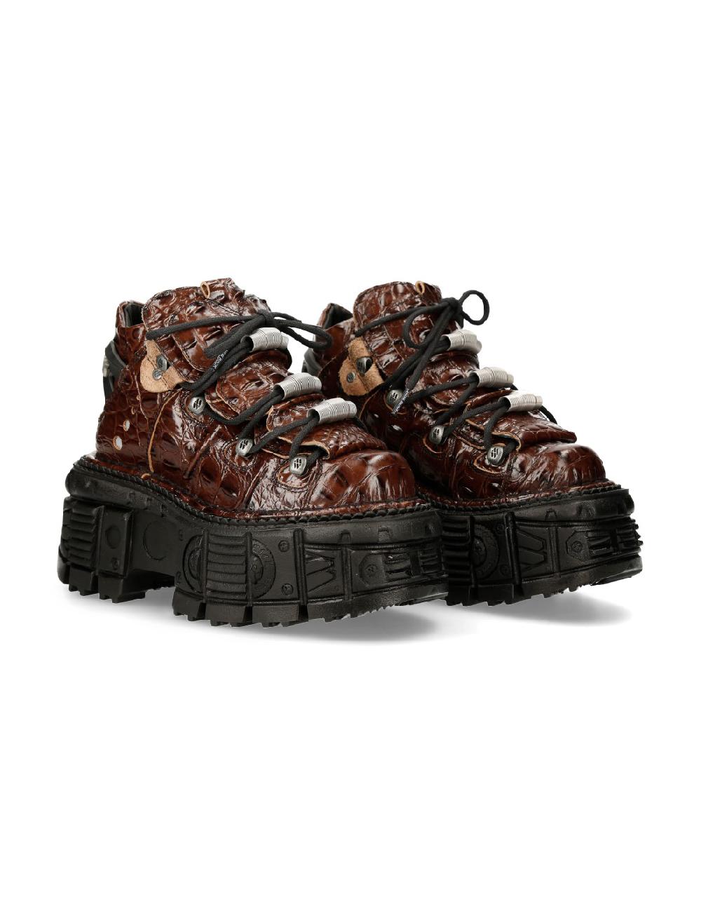 new rock ANKLE BOOT IMPERFECT WITH LACES M-106M-C13