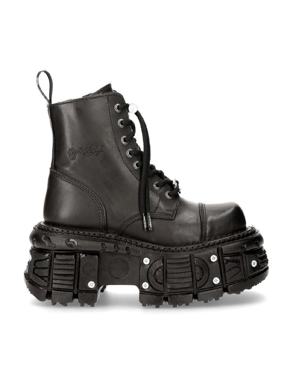 New Rock ANKLE BOOT IMPERFECT WITH LACES M-MILI083CCT-C8