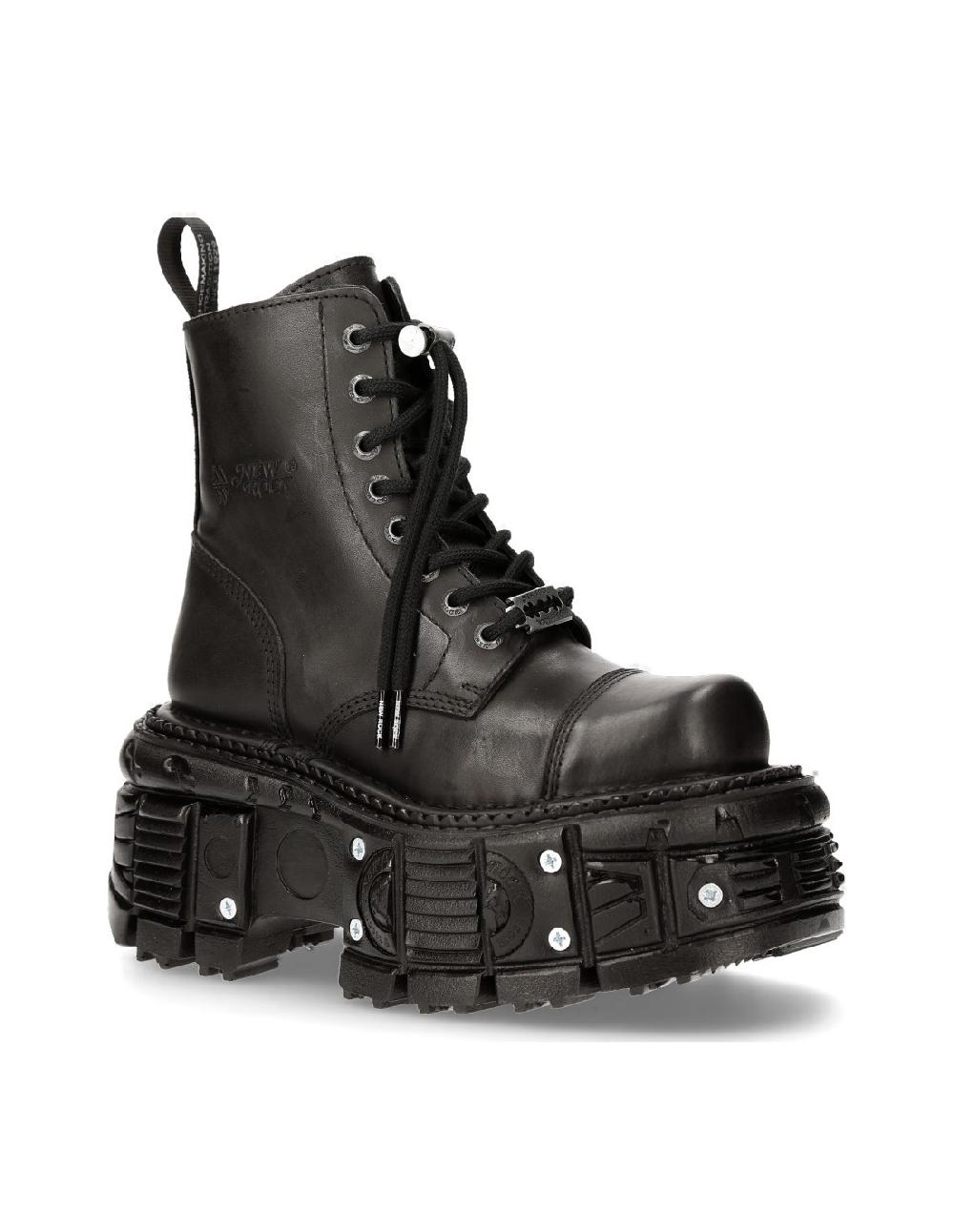 New Rock ANKLE BOOT IMPERFECT WITH LACES M-MILI083CCT-C8