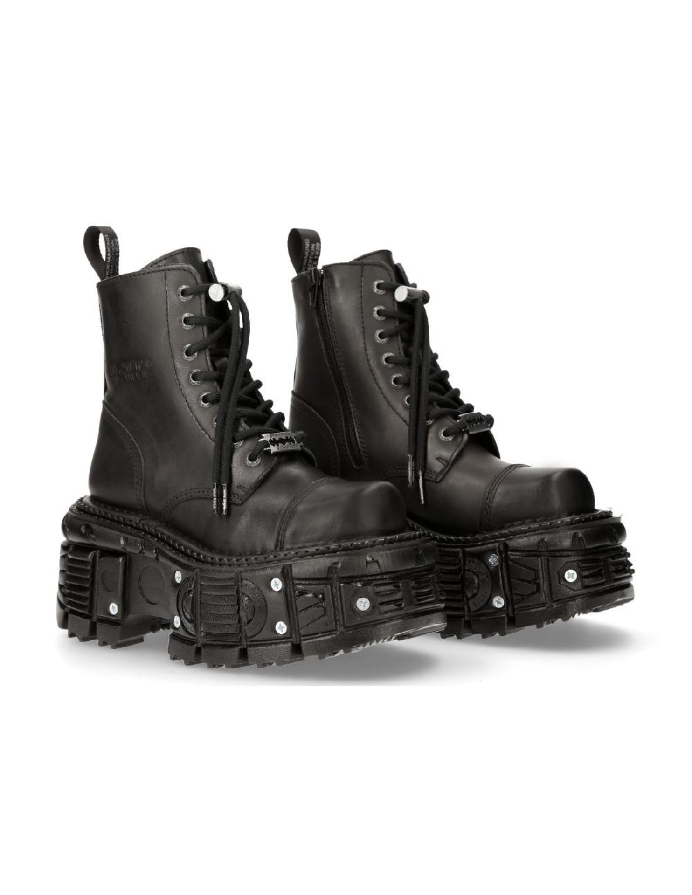 new rock ANKLE BOOT IMPERFECT WITH LACES M-MILI083CCT-C8