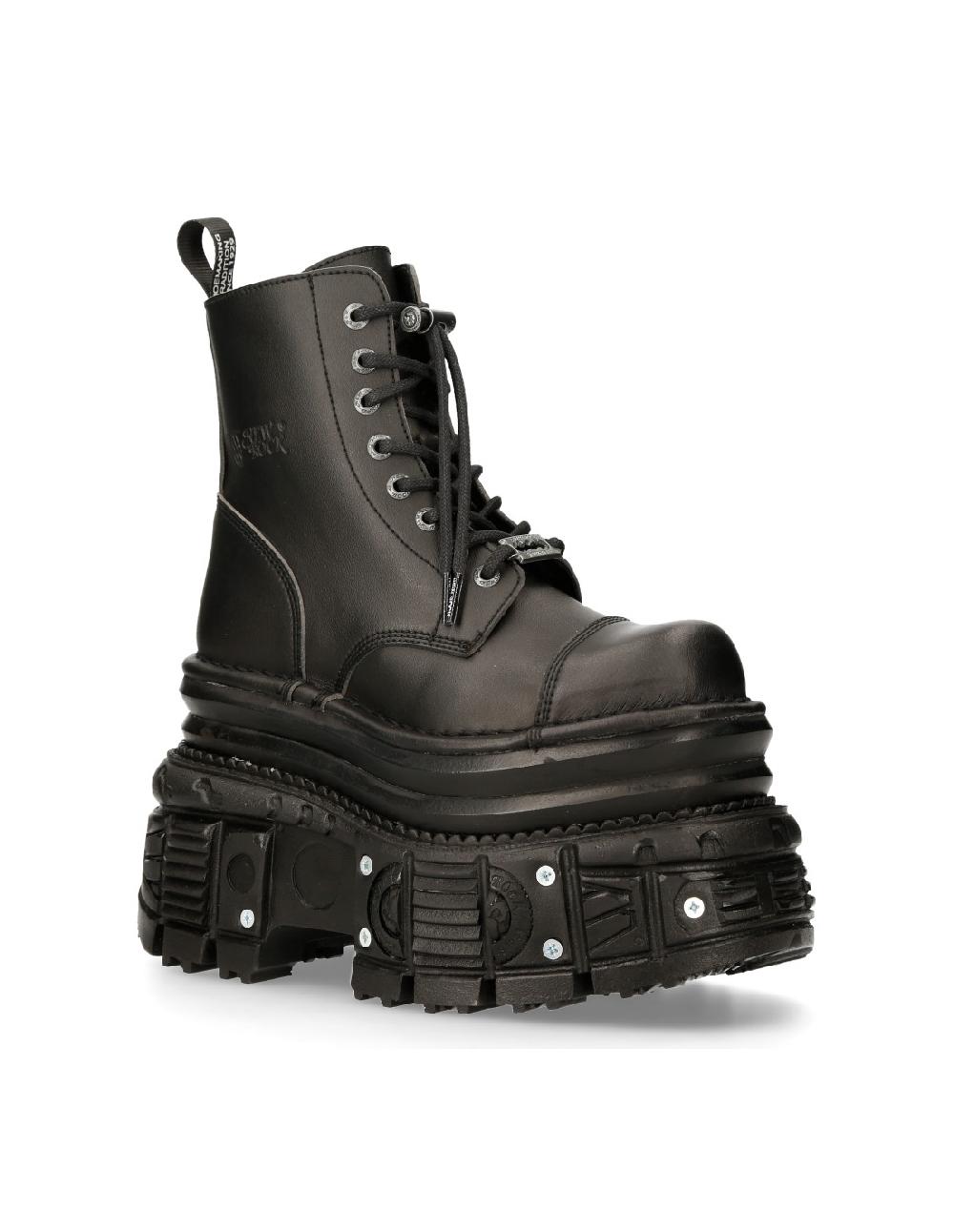 New Rock ANKLE BOOT IMPERFECT WITH LACES M-MILI083CCT-V4