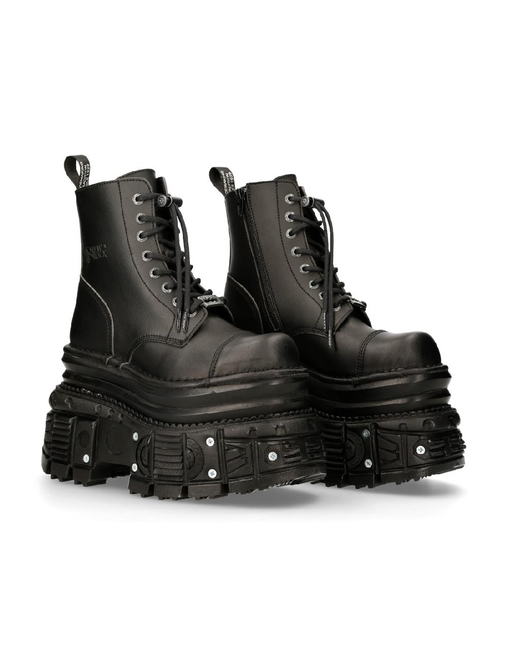 new rock ANKLE BOOT IMPERFECT WITH LACES M-MILI083CCT-V4