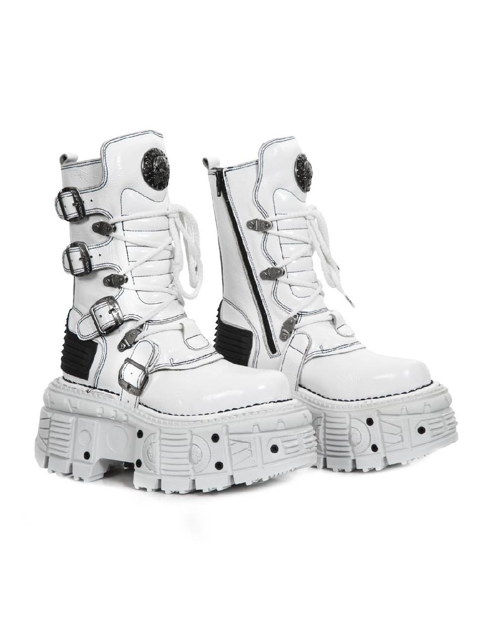 new rock ANKLE BOOT IMPERFECT WITH LACES M-TANK002-C8
