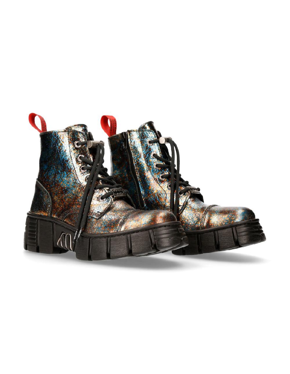 new rock ANKLE BOOT TOWER WITH LACES M-WALL005CT-C24