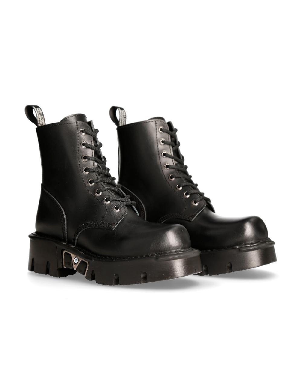 new rock BOOT BLACK REACTOR WITH LACES M-MILI084N-S3