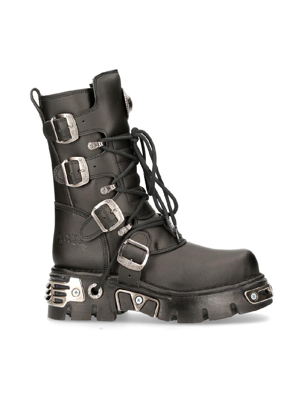New Rock M.373 VEGAN NEGRO REACTOR NEGRO TOBERAS O (TODO SINTETICO)