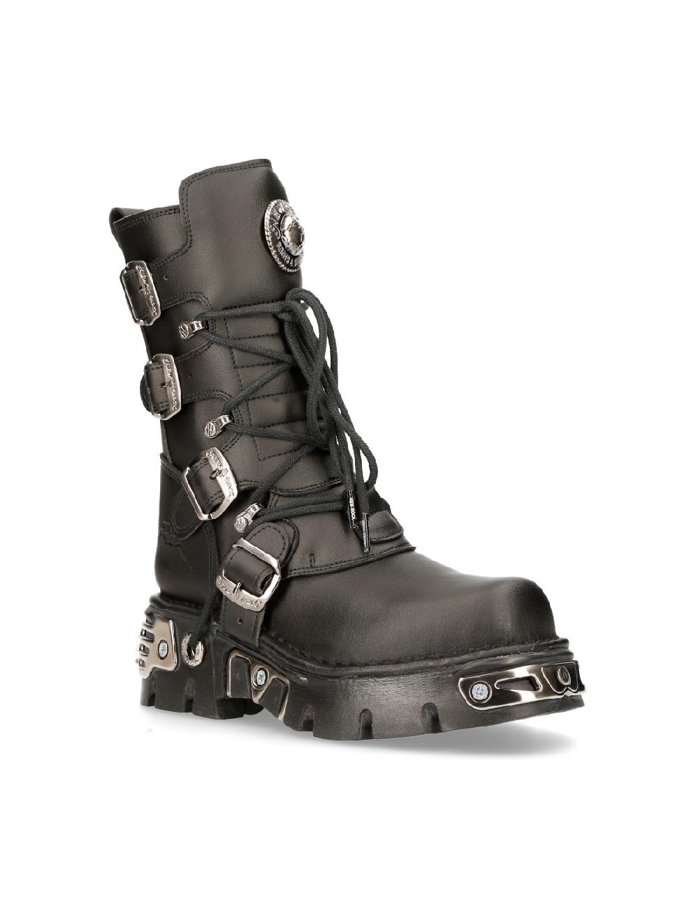New Rock M.373 VEGAN NEGRO REACTOR NEGRO TOBERAS O (TODO SINTETICO)