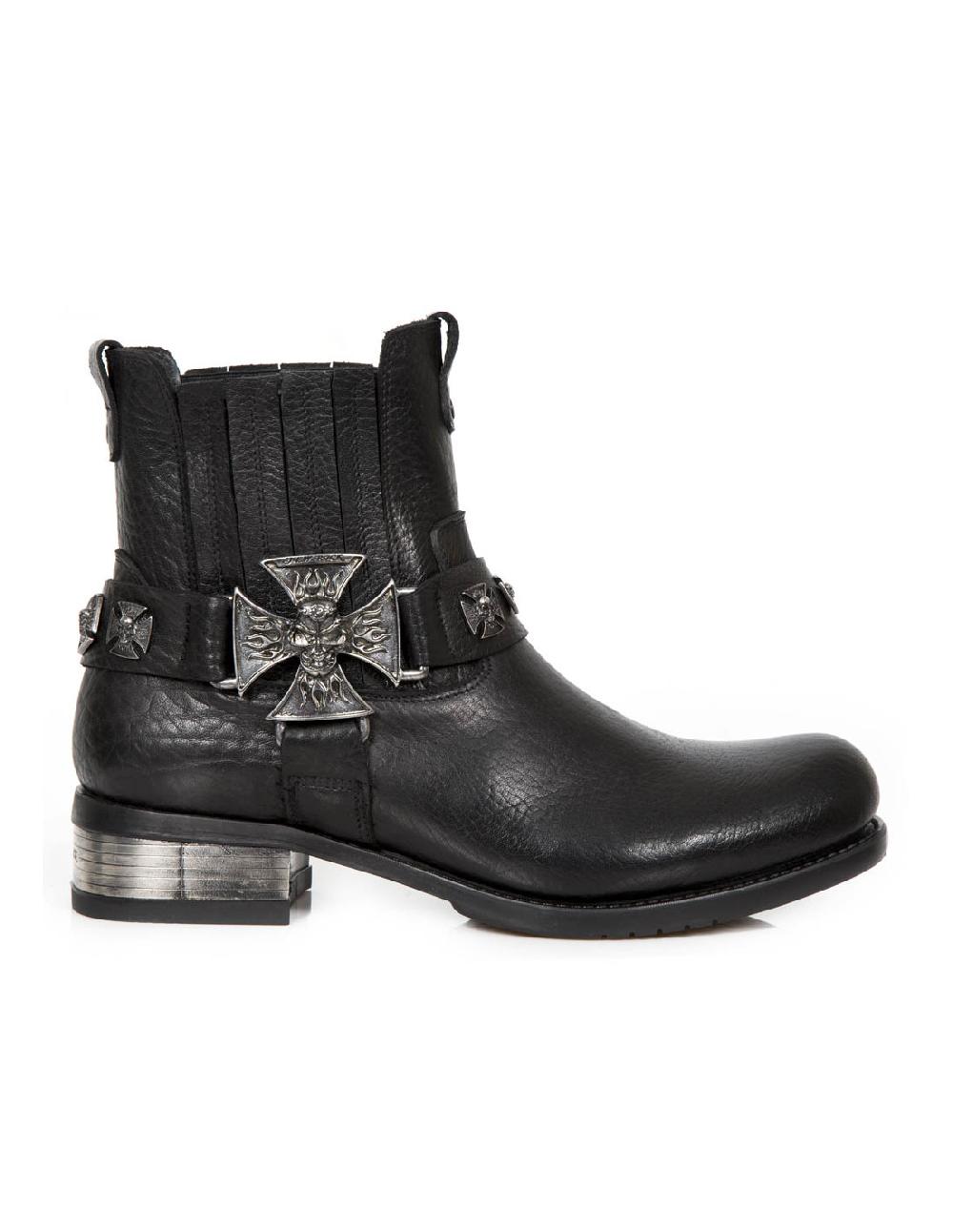 new rock ANKLE BOOT BIKER M-GY34-S1