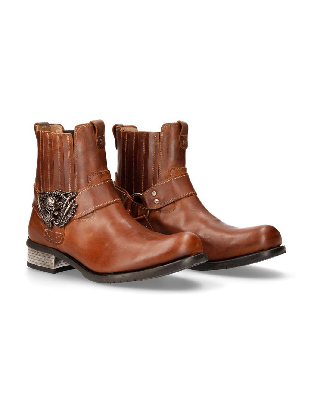 new rock ANKLE BOOT BIKER M-GY35-S2