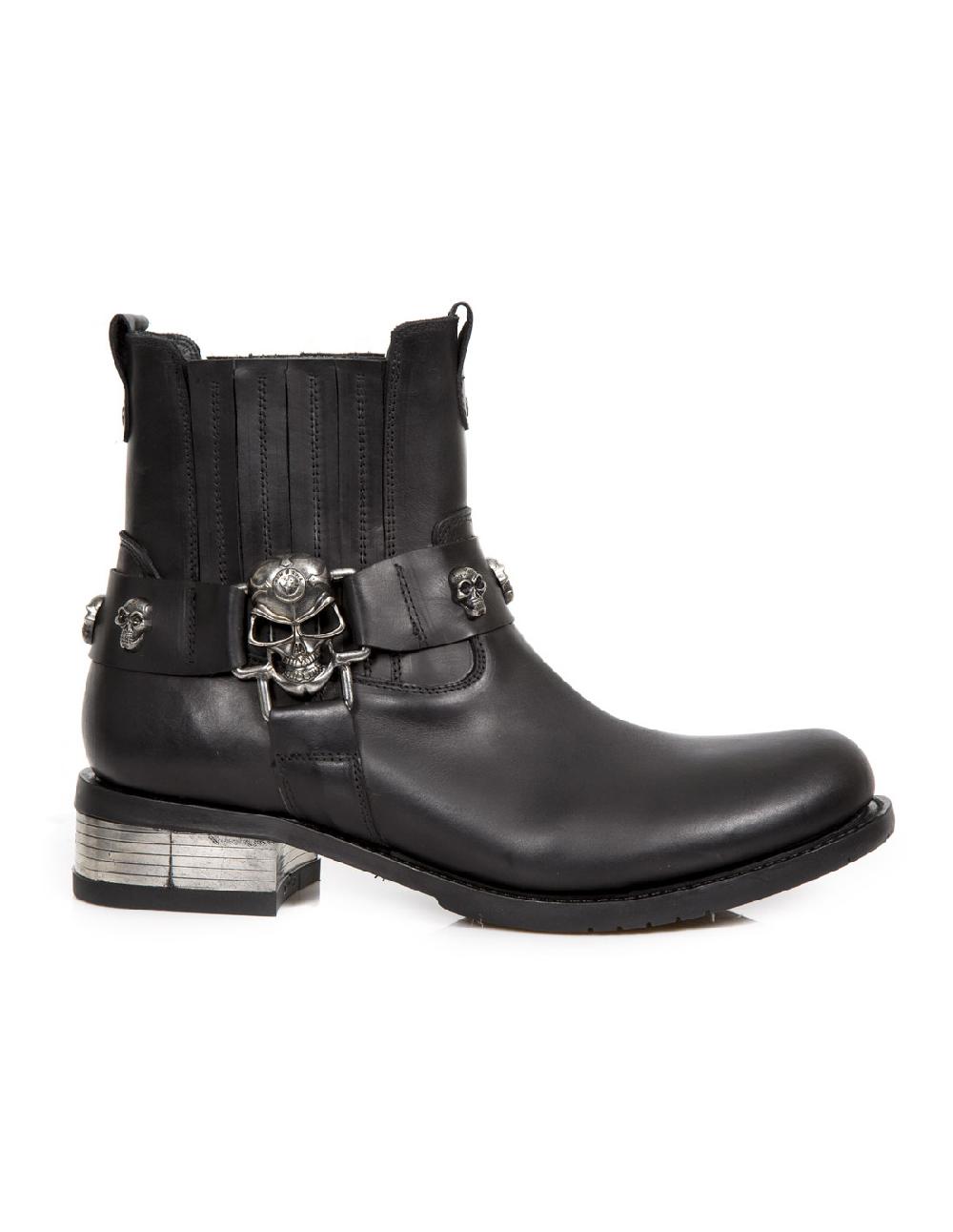 new rock ANKLE BOOT BIKER M-GY37-C1