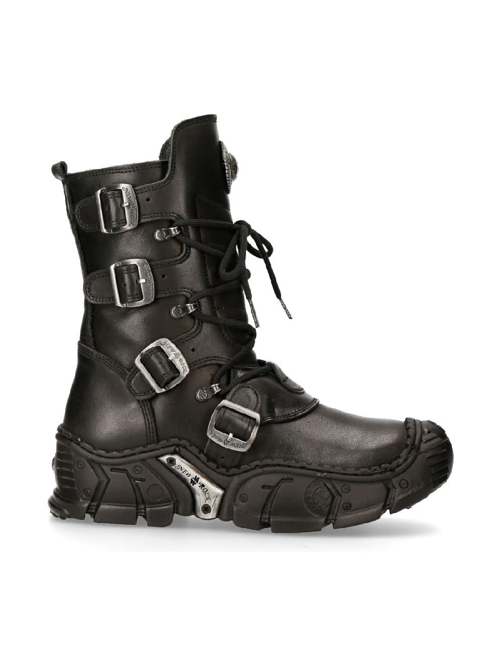 New Rock ANKLE BOOT BLACK IMPACT M-IMPACT013-S1