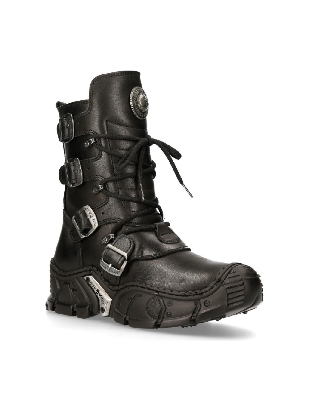 New Rock ANKLE BOOT BLACK IMPACT M-IMPACT013-S1