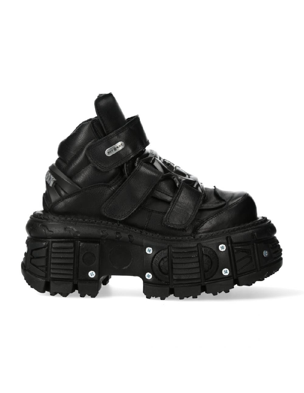 New Rock ANKLE BOOT BLACK IMPERFECT M-285-C52