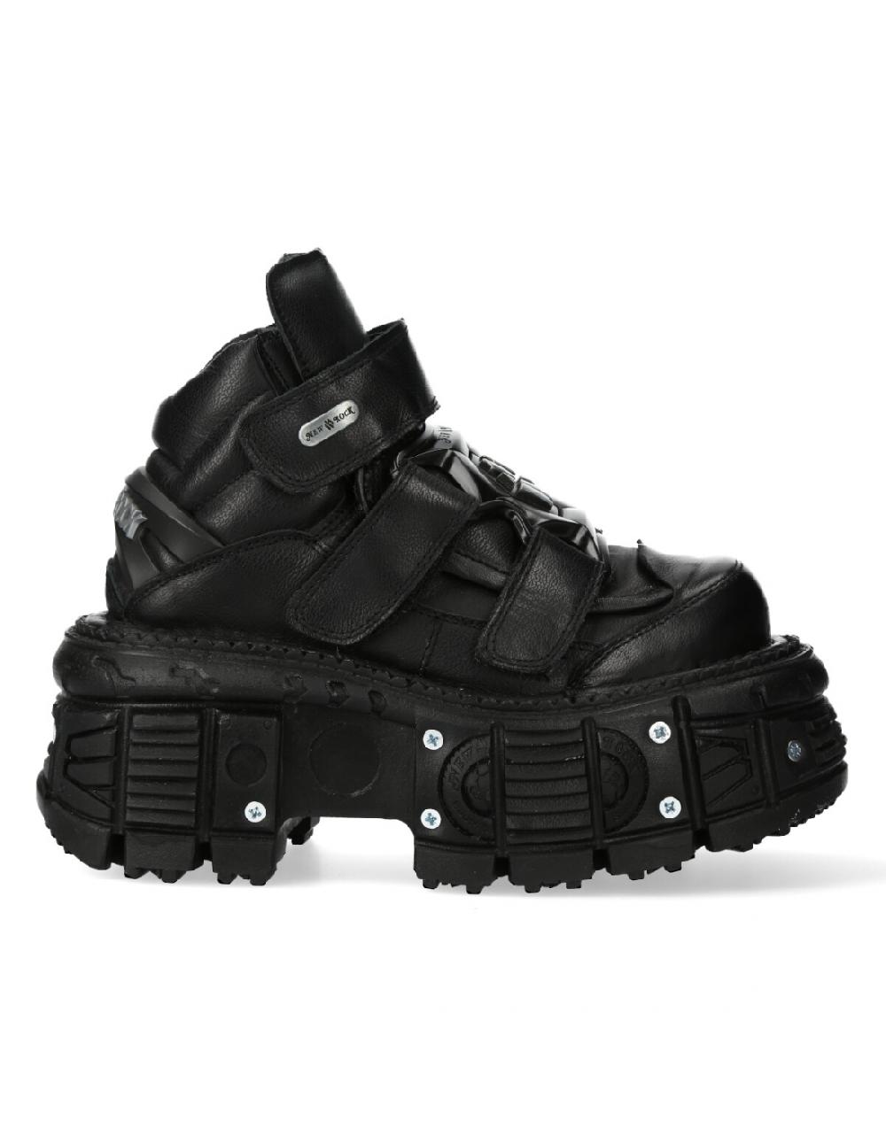 New Rock ANKLE BOOT BLACK IMPERFECT M-285-C52