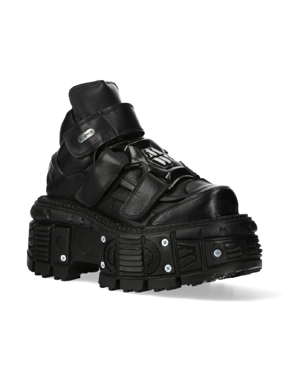 New Rock ANKLE BOOT BLACK IMPERFECT M-285-C52