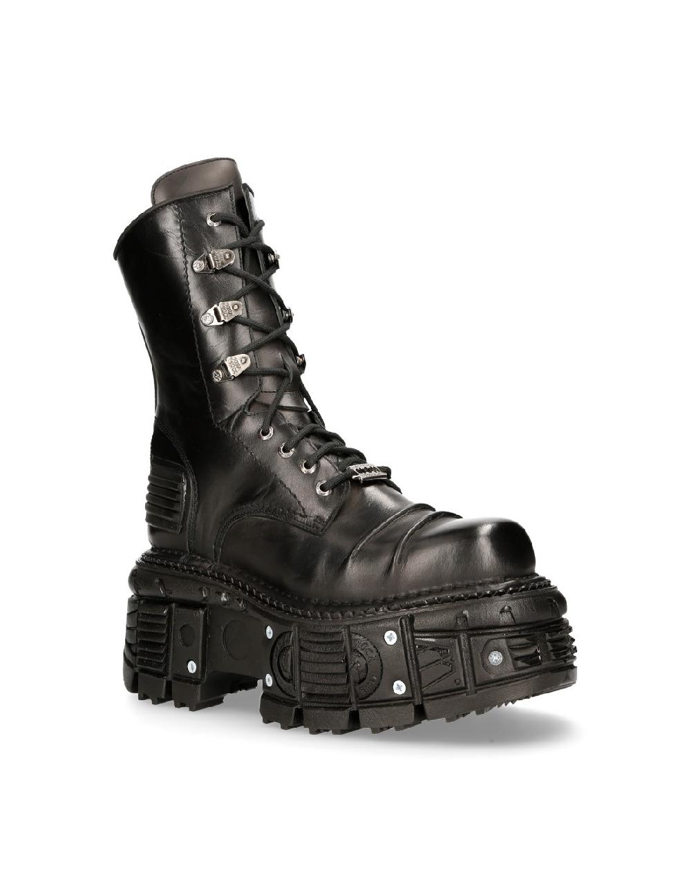 New Rock ANKLE BOOT BLACK IMPERFECT M-TANK005C-C1