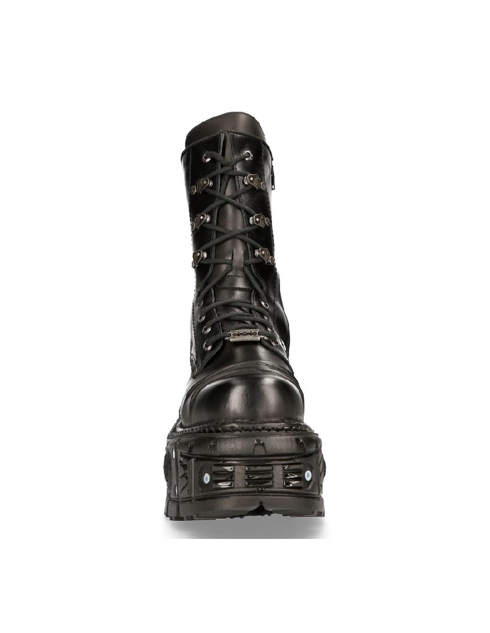 New Rock ANKLE BOOT BLACK IMPERFECT M-TANK005C-C1