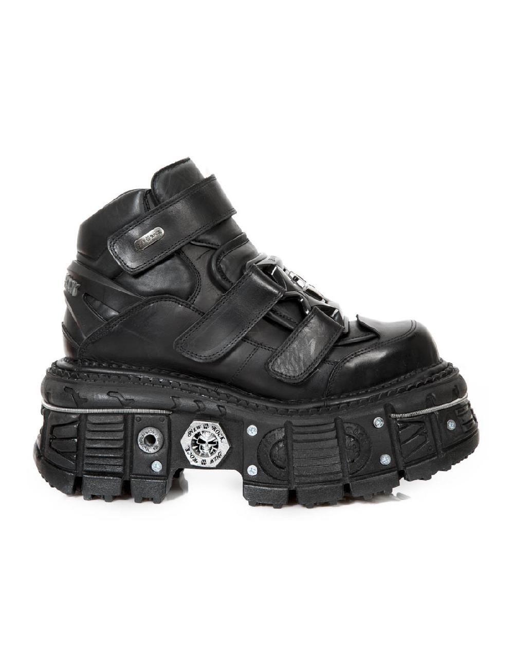 New Rock ANKLE BOOT BLACK IMPERFECT M-TANK008-C1