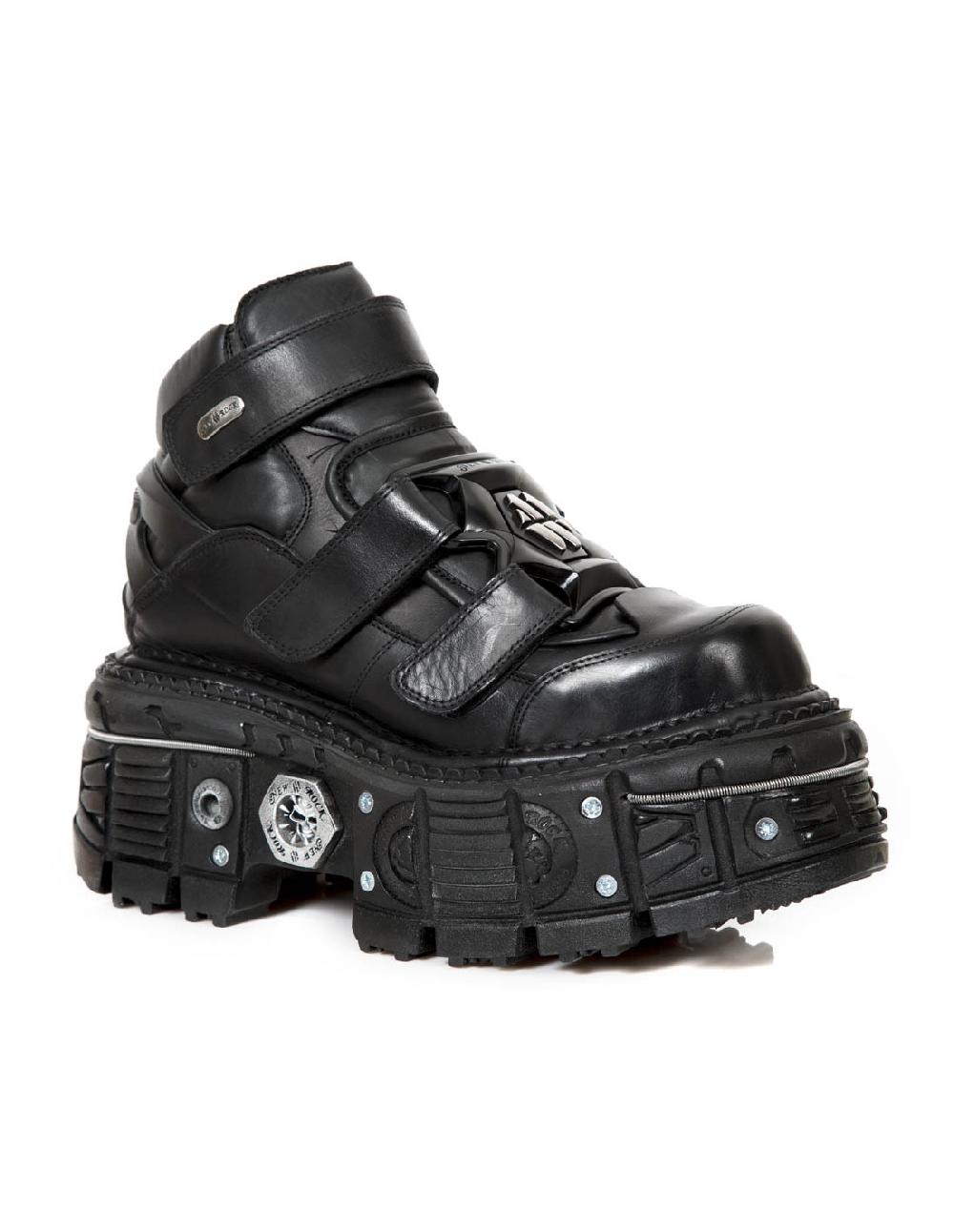 New Rock ANKLE BOOT BLACK IMPERFECT M-TANK008-C1