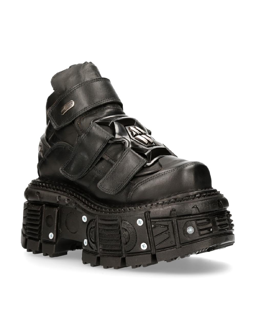 New Rock ANKLE BOOT BLACK IMPERFECT M-TANK008-C2