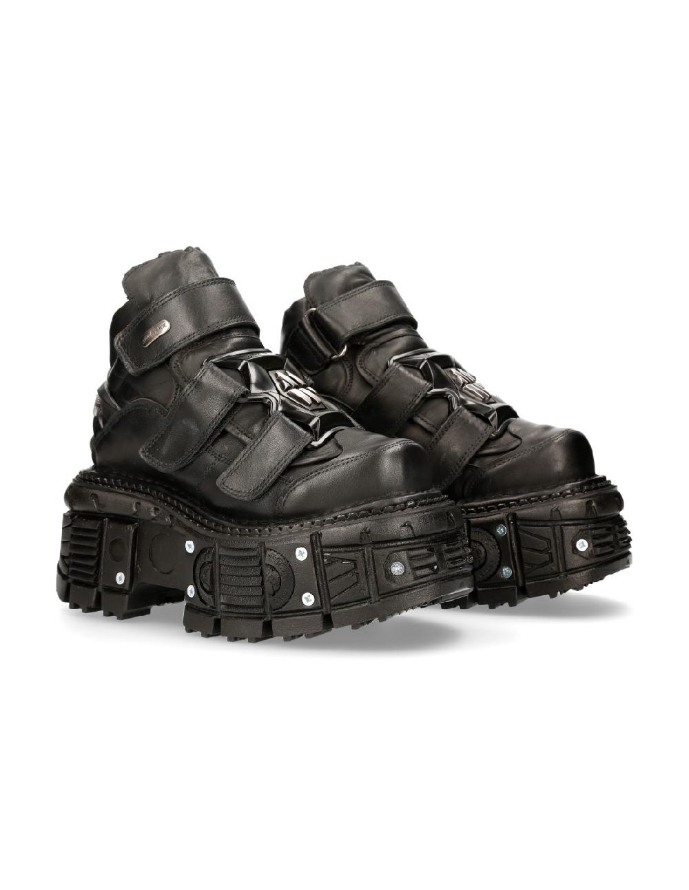 New Rock ANKLE BOOT BLACK IMPERFECT M-TANK008-C2