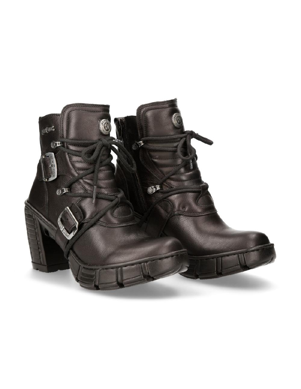 new rock ANKLE BOOT BLACK M-TRCASCO004-S2