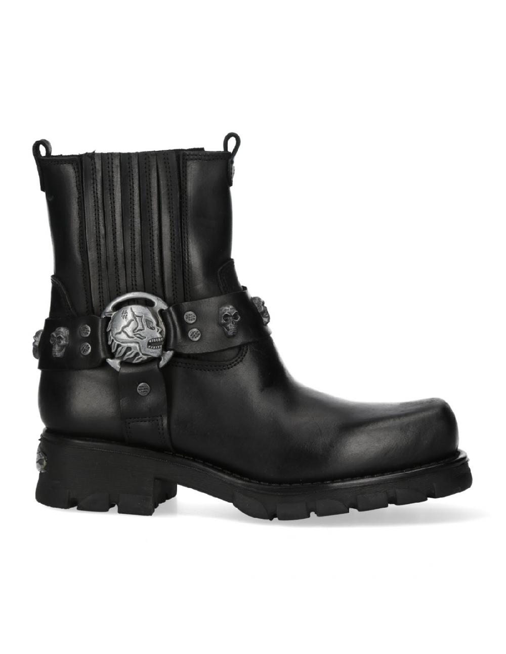 New Rock ANKLE BOOT BLACK MOTORCYCLE M-7621-S1