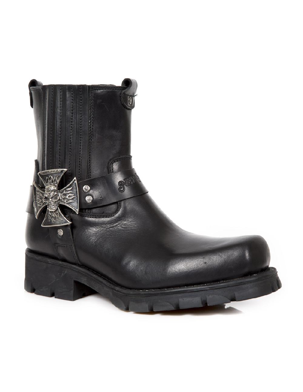 New Rock ANKLE BOOT BLACK MOTORCYCLE M-7663-C1
