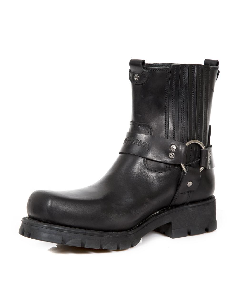 New Rock ANKLE BOOT BLACK MOTORCYCLE M-7663-C1