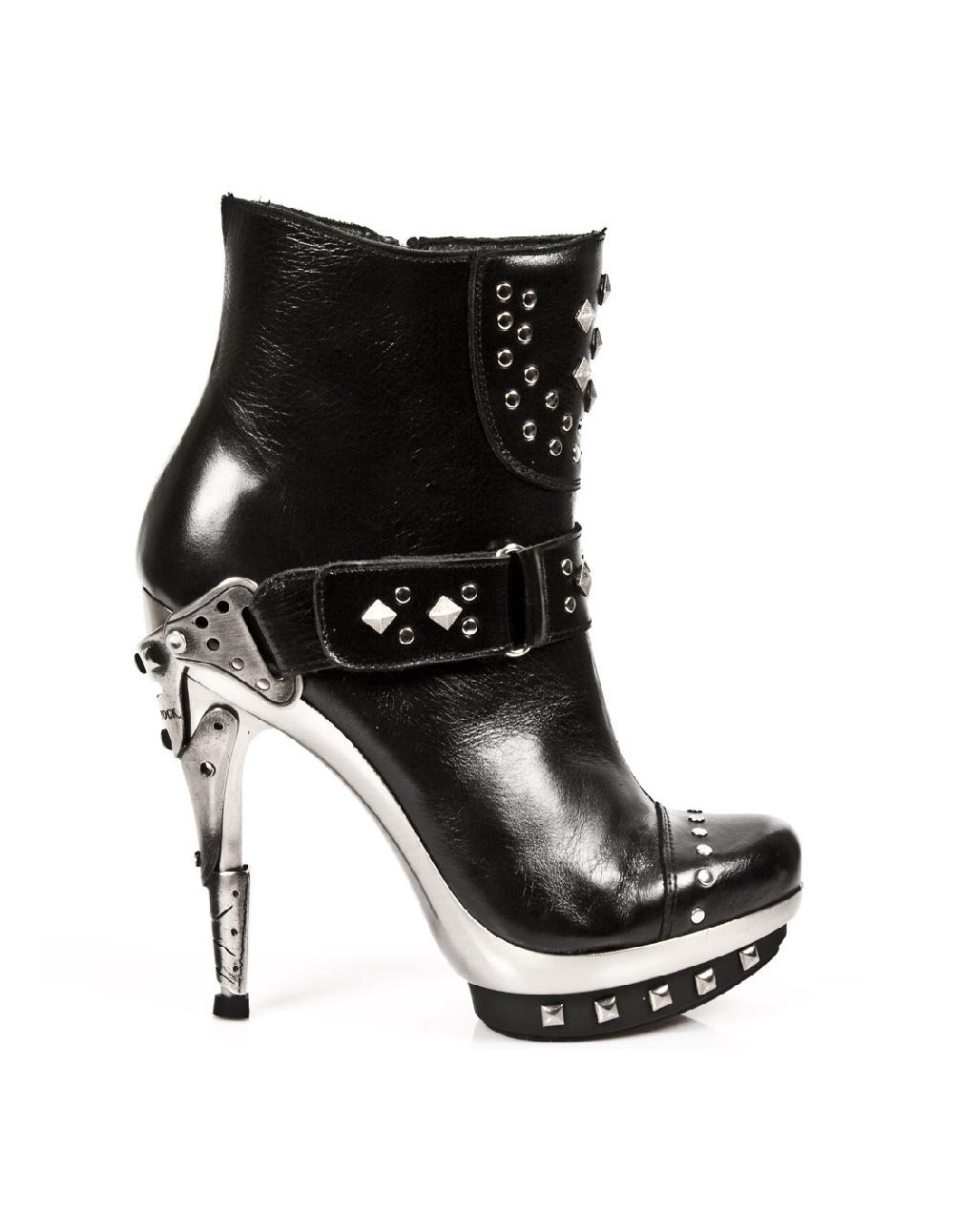New Rock ANKLE BOOT BLACK PLATF.ACERO M-PUNK003-C1