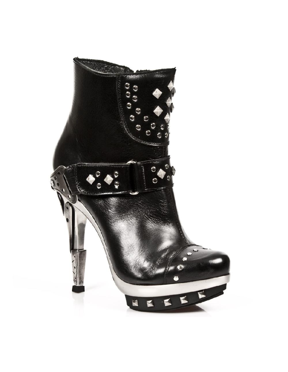 New Rock ANKLE BOOT BLACK PLATF.ACERO M-PUNK003-C1