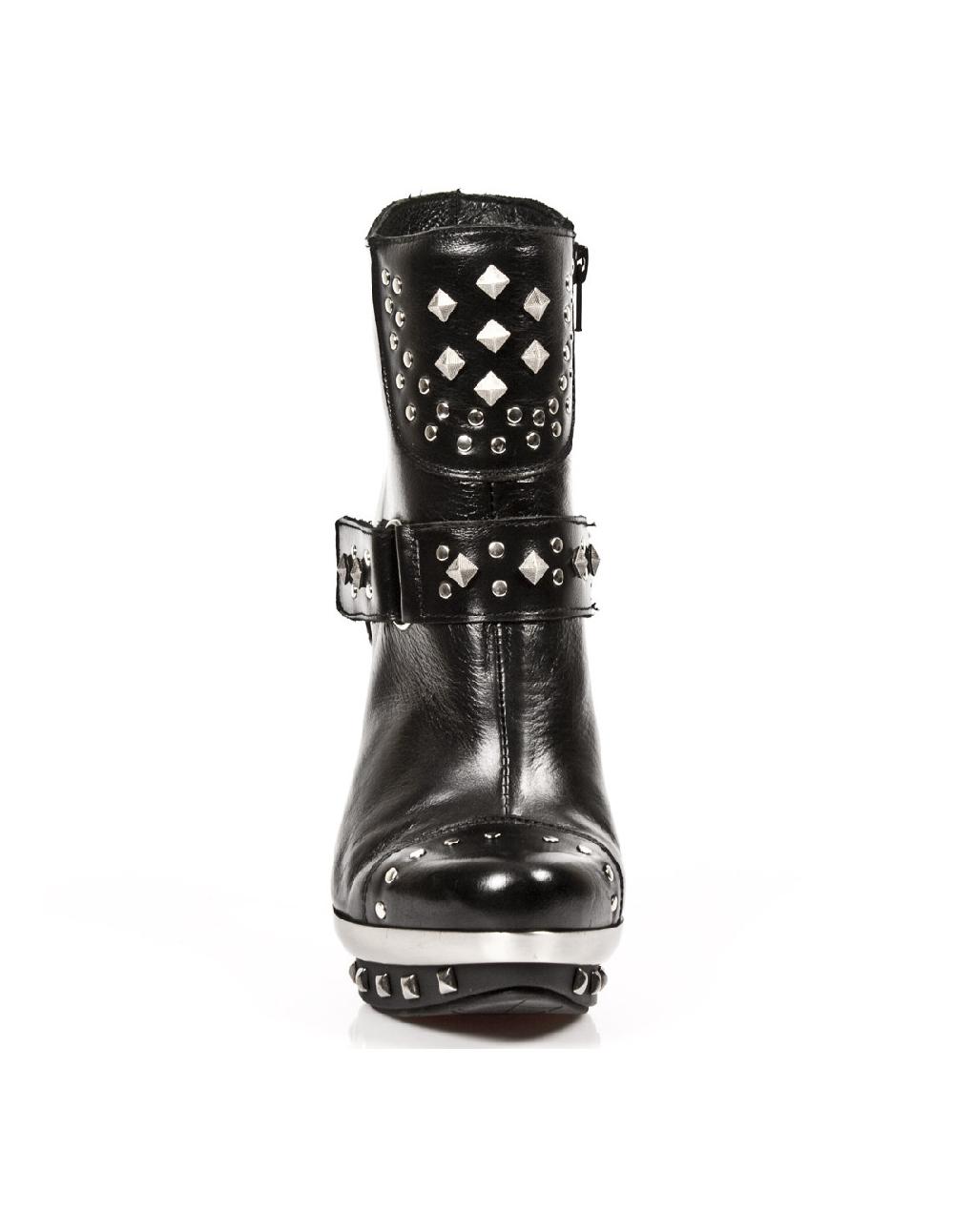 New Rock ANKLE BOOT BLACK PLATF.ACERO M-PUNK003-C1