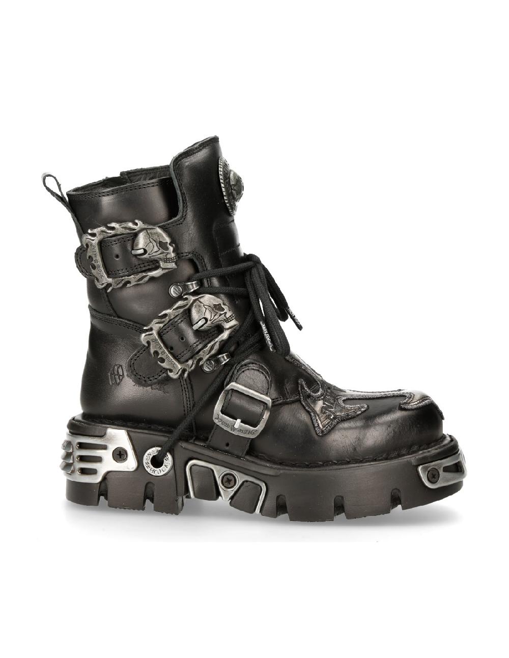 New Rock ANKLE BOOT BLACK REACTOR M-407-S1