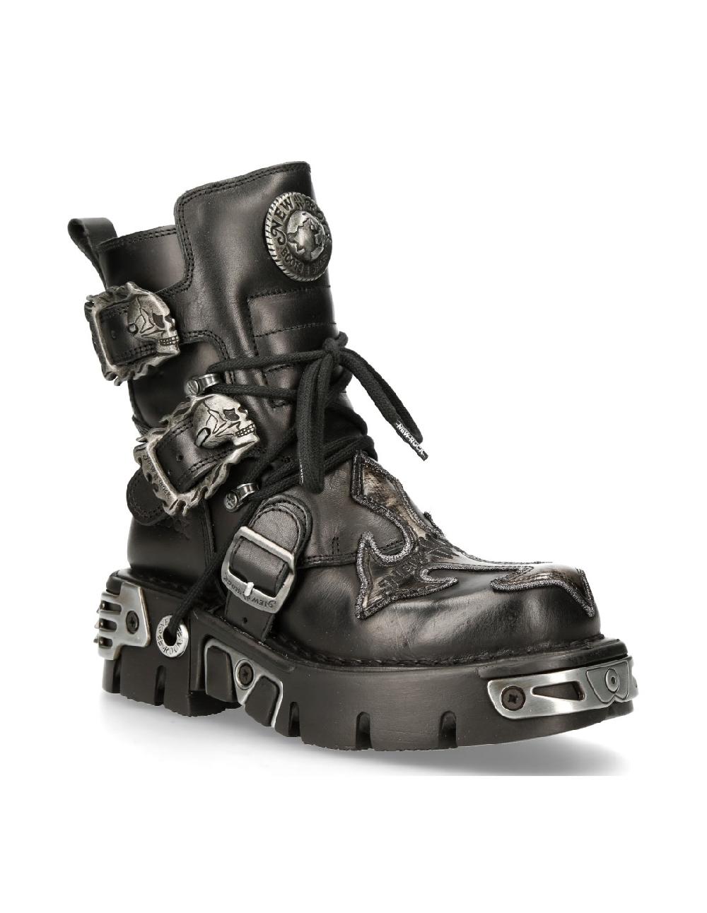New Rock ANKLE BOOT BLACK REACTOR M-407-S1