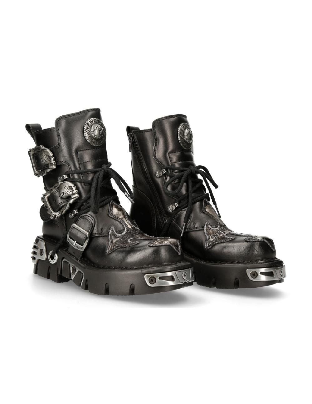 new rock ANKLE BOOT BLACK REACTOR M-407-S1