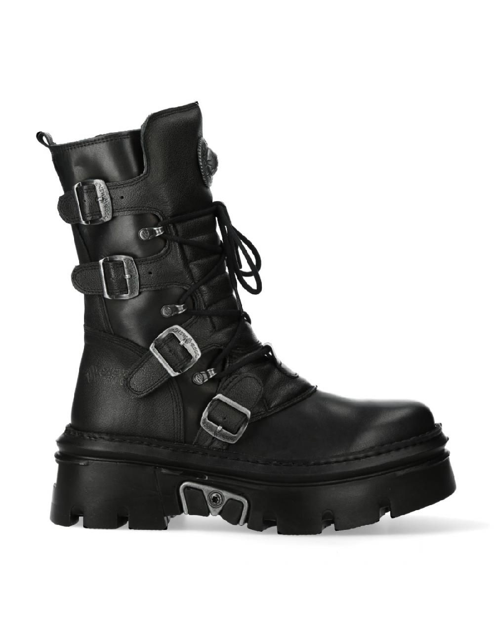 New Rock ANKLE BOOT BLACK REACTOR M-WALL373-S13