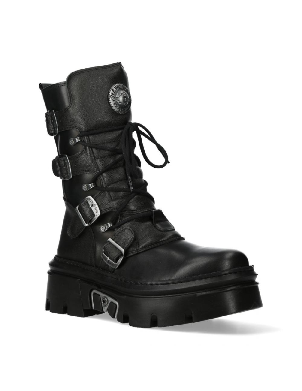 New Rock ANKLE BOOT BLACK REACTOR M-WALL373-S13