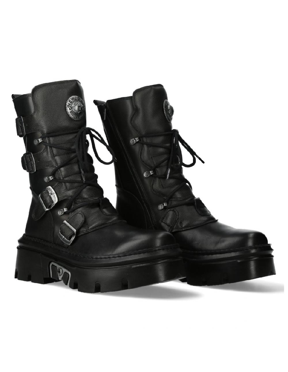 new rock ANKLE BOOT BLACK REACTOR M-WALL373-S13