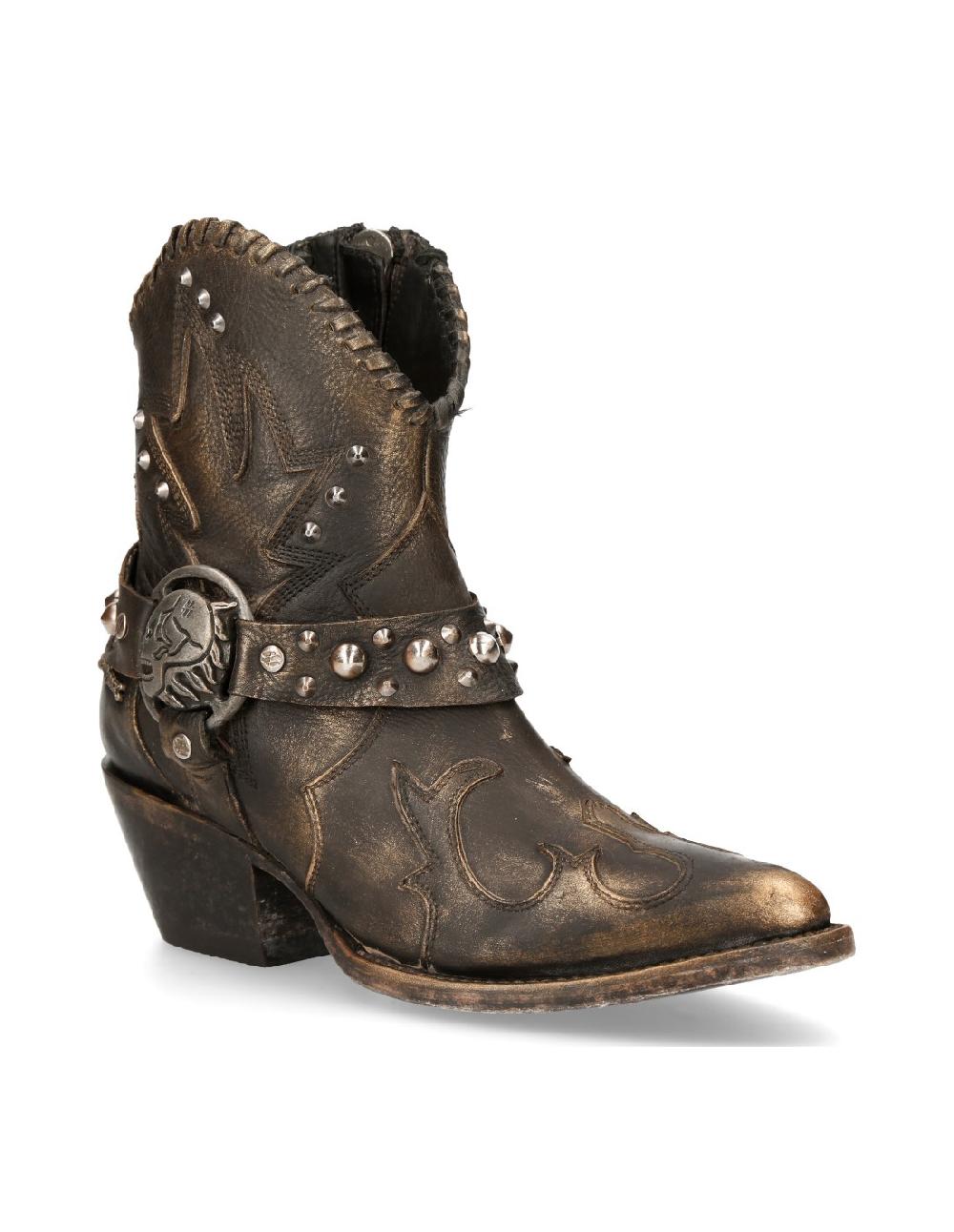 New Rock ANKLE BOOT BLACK SUELA M-WSTM004-S1