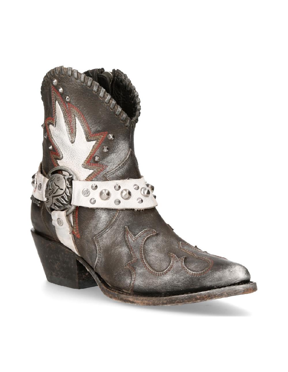 New Rock ANKLE BOOT BLACK SUELA M-WSTM004-S2