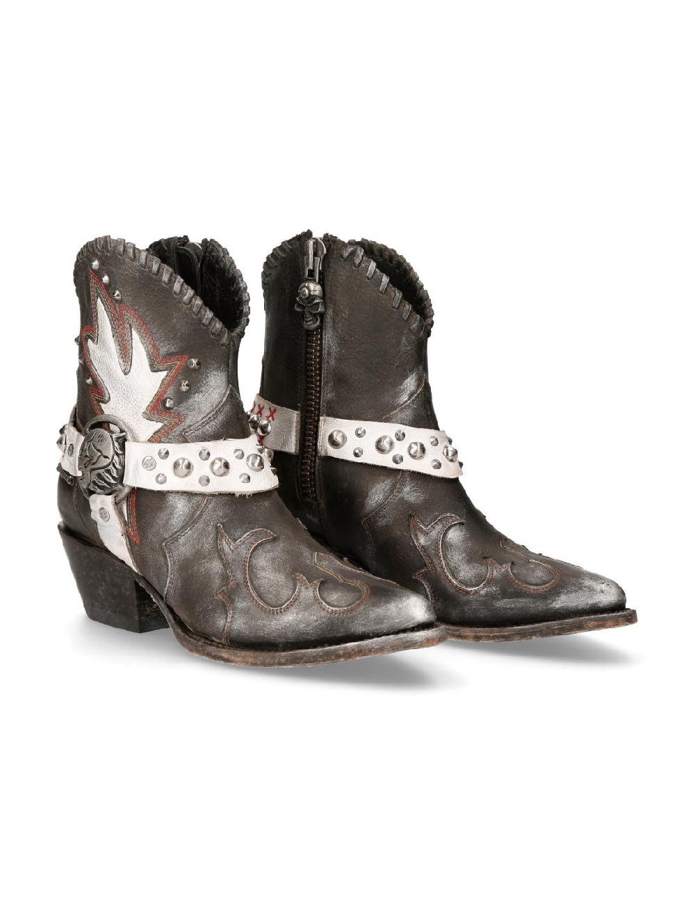 new rock ANKLE BOOT BLACK SUELA M-WSTM004-S2