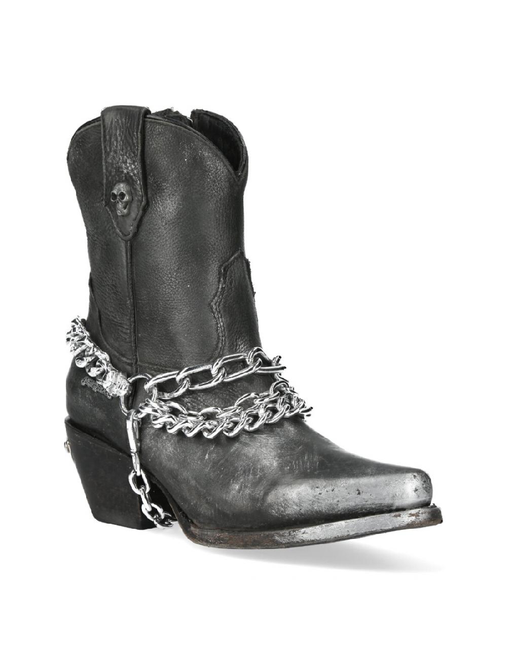 New Rock ANKLE BOOT BLACK SUELA M-WSTM006TES-S1