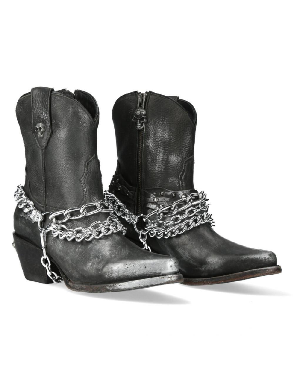 new rock ANKLE BOOT BLACK SUELA M-WSTM006TES-S1