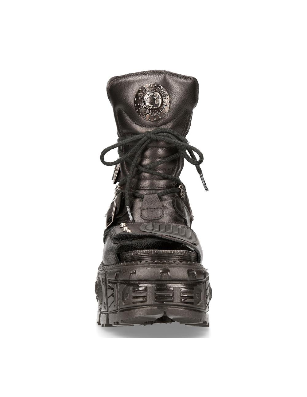 New Rock ANKLE BOOT BLACK TANK M-BIOS107-C3