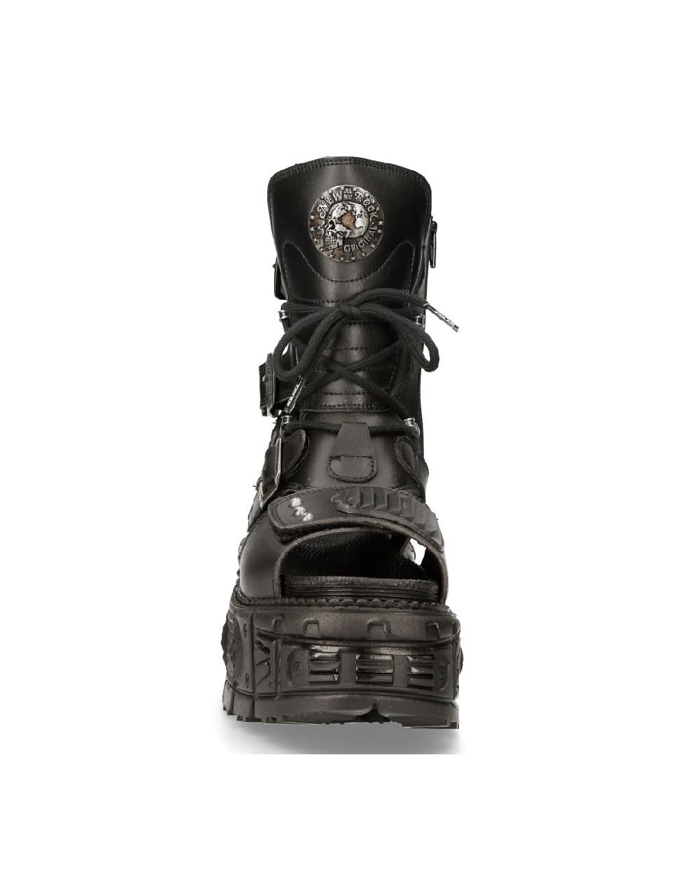 New Rock ANKLE BOOT BLACK TANK M-BIOS107-V1