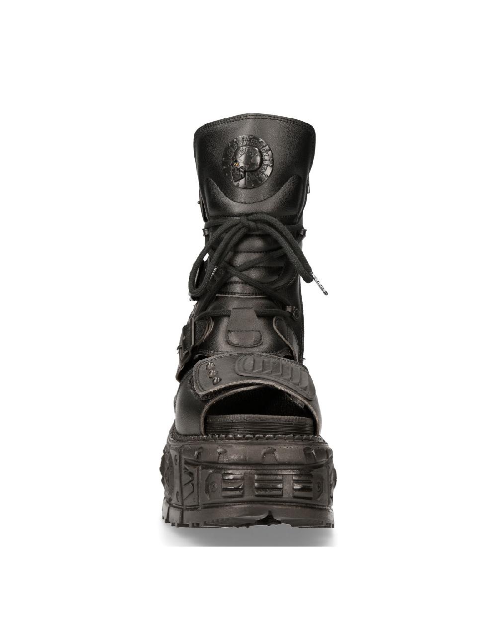 New Rock ANKLE BOOT BLACK TANK M-BIOS107-V3