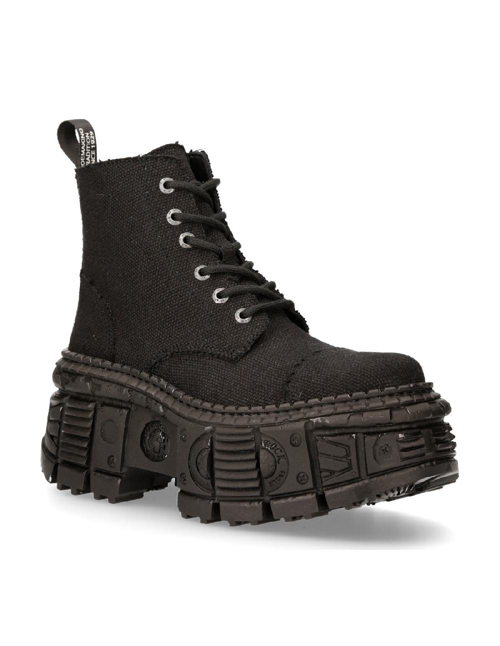 New Rock ANKLE BOOT BLACK TANK M-WALL005-V38