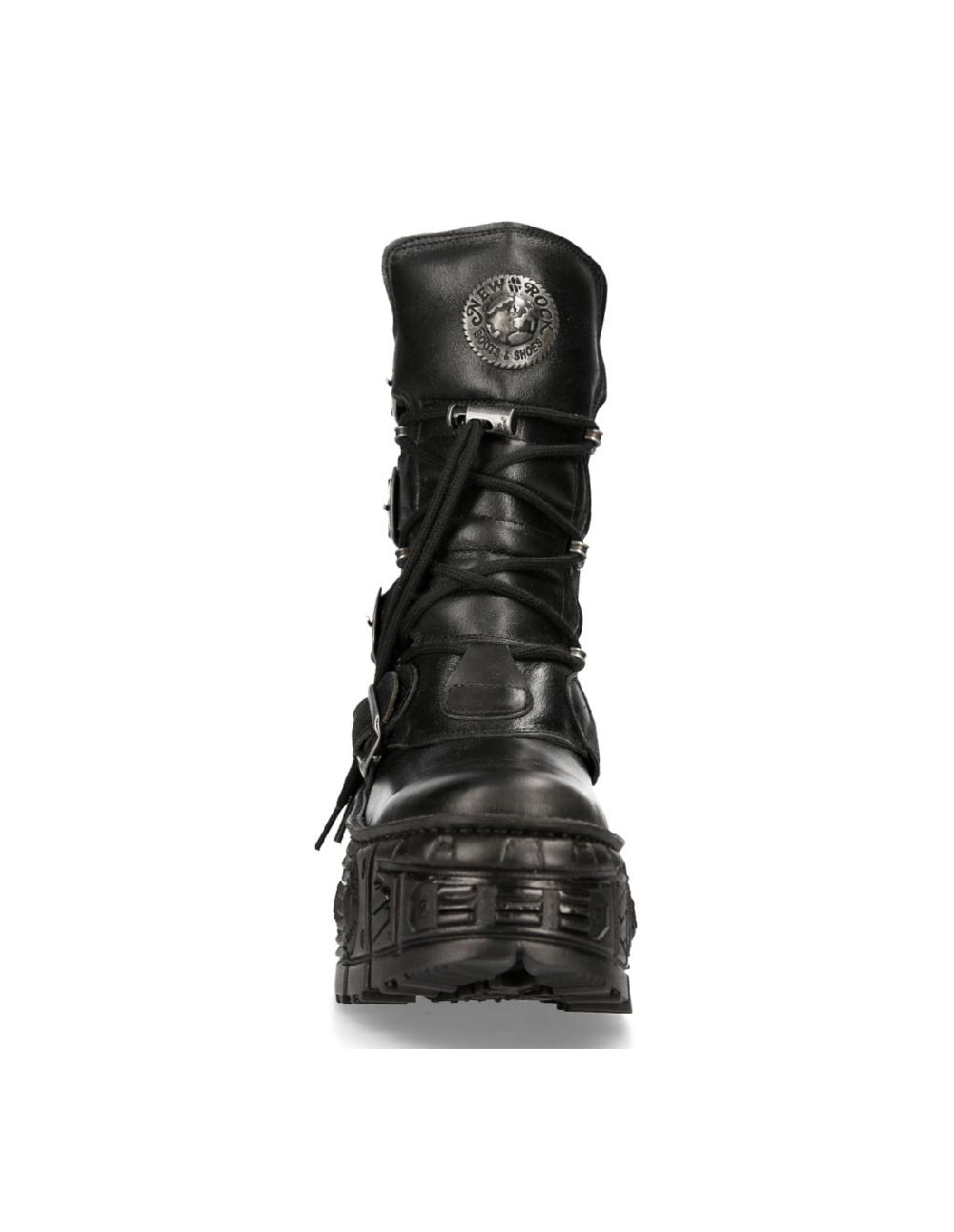 New Rock ANKLE BOOT BLACK TANK M-WALL028-C2