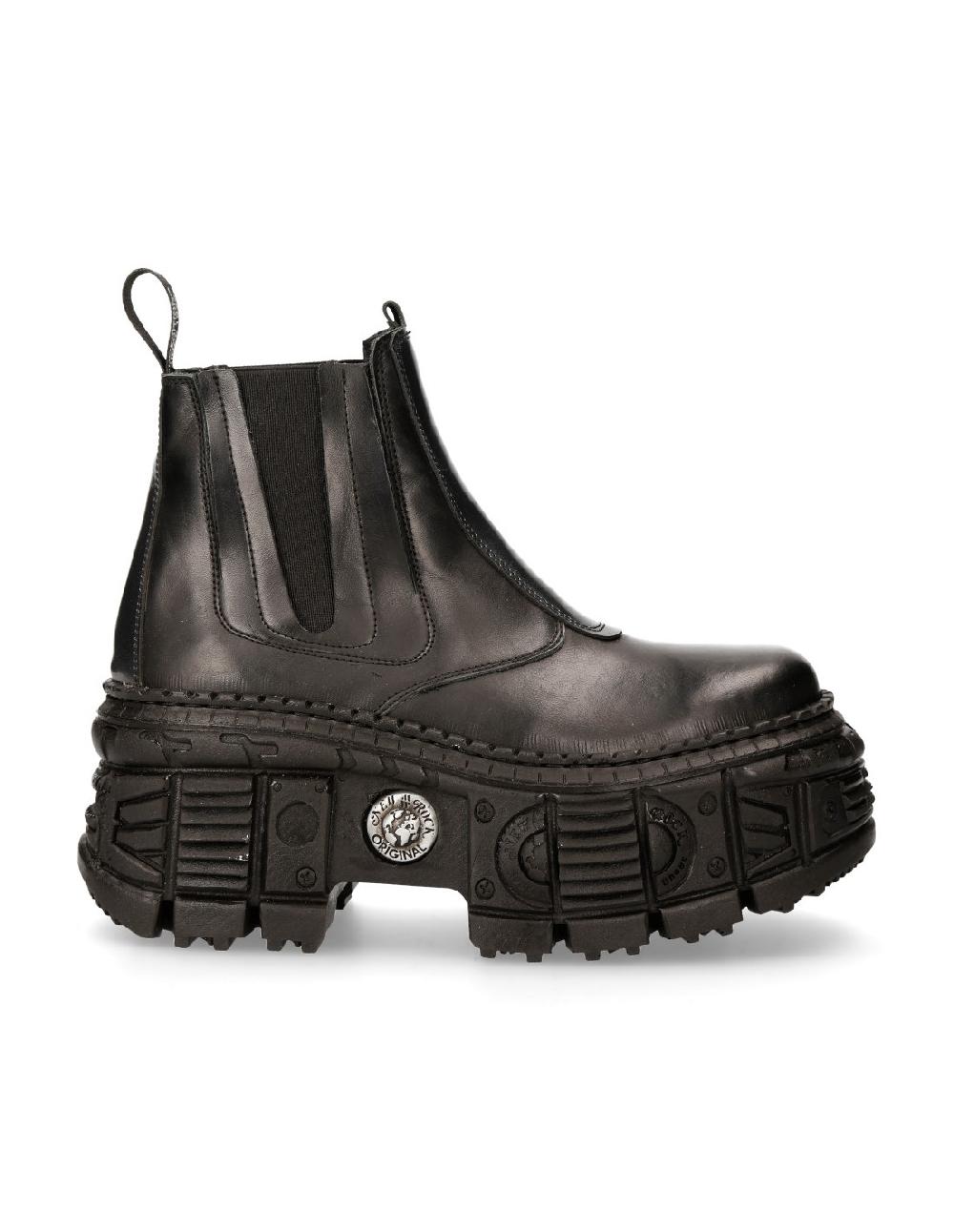 New Rock ANKLE BOOT BLACK TANK M-WALL049-C2